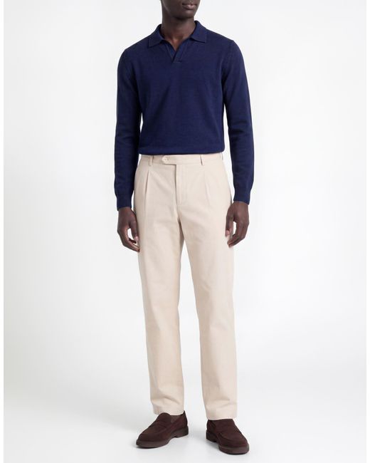 Boggi White Pants Cotton, Lyocell, Elastane for men
