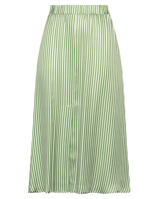 Shirtaporter Green Midi Skirt Viscose, Silk