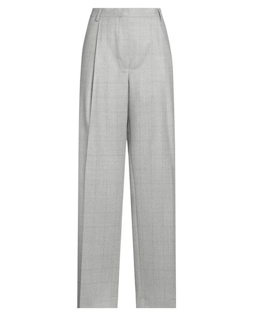 Dries Van Noten Gray Light Pants Wool
