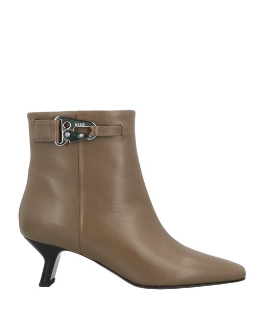 MSGM Brown Ankle Boots