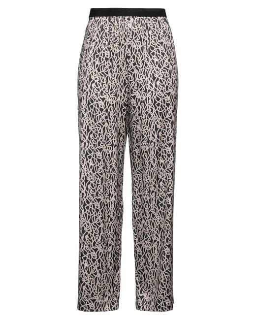 Agnona Gray Pants Silk, Elastane