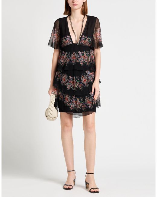 DSquared² Black Mini Dress Silk