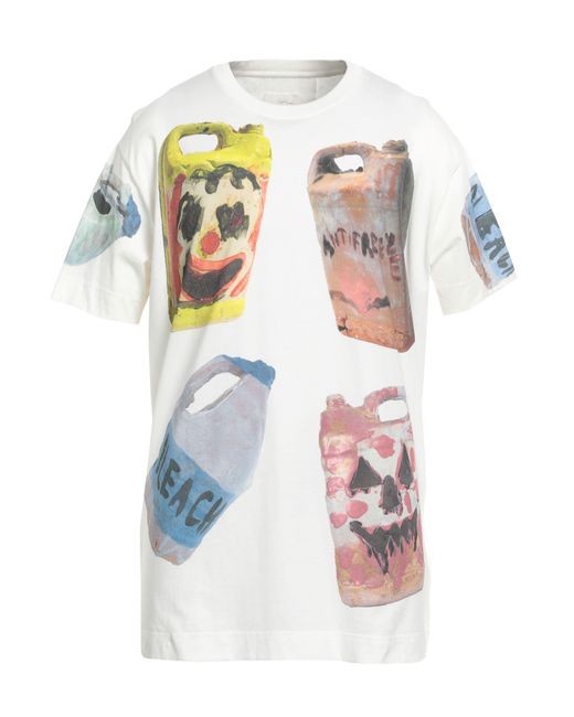 Givenchy White Embroidered Crewneck Cotton T-Shirt for men