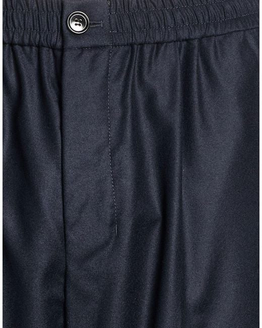 AMI Blue Midnight Pants Virgin Wool for men