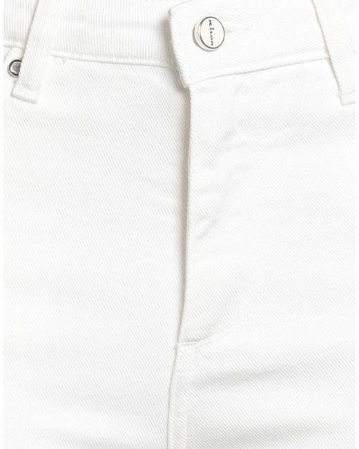 Kiton White Jeans Cotton, Elastane