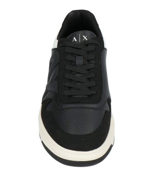 ARMANI EXCHANGE Black Sneakers Polyester, Polyurethane, Polyamide, Elastane for men
