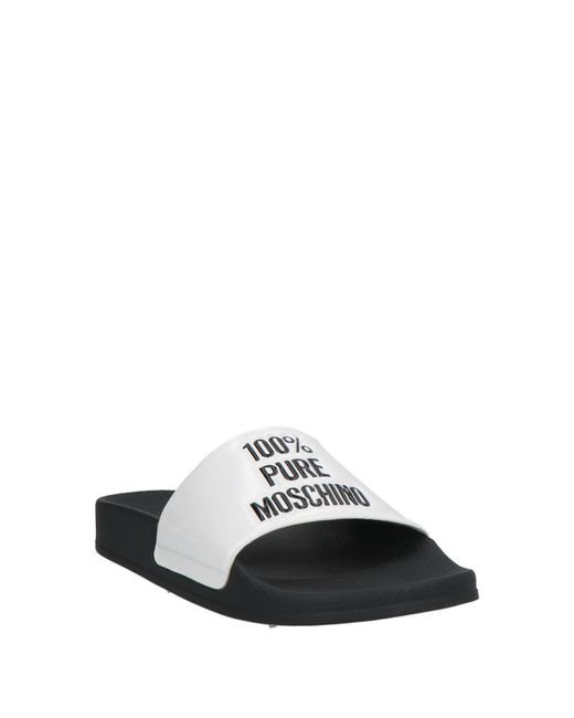 Moschino White Sandals Rubber