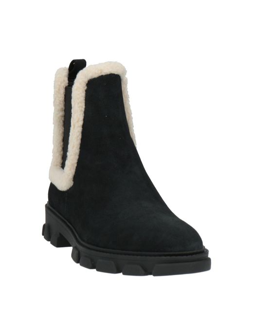 MICHAEL Michael Kors Black Ankle Boots Leather, Textile Fibers