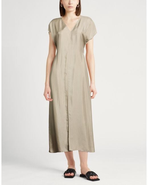 Alysi Natural Chocolat Maxi Dress Silk