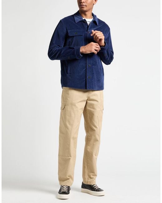 Drumohr Blue Shirt Cotton, Elastane for men