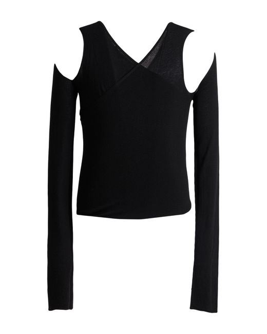 Rick Owens Black Sweater Viscose, Polyester for men