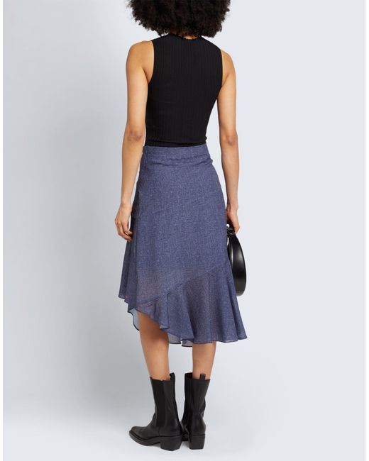 Armani Exchange Blue Midi Skirt