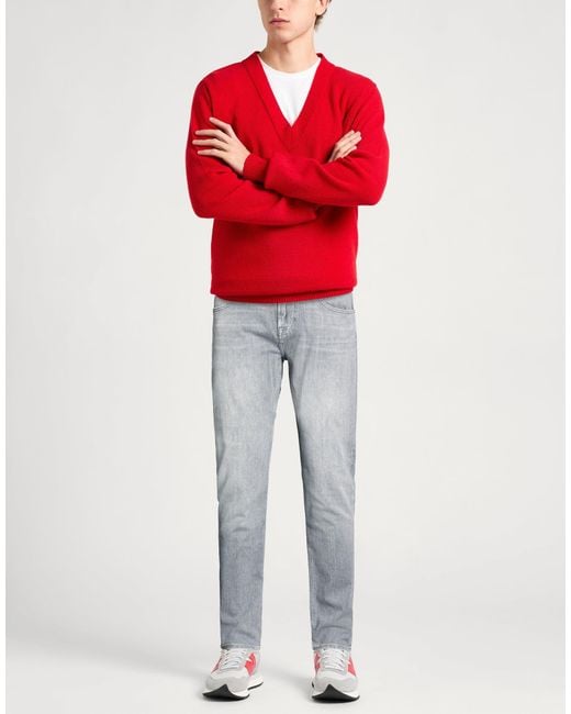 7 For All Mankind Gray Jeans Cotton, Elastomultiester, Elastane for men