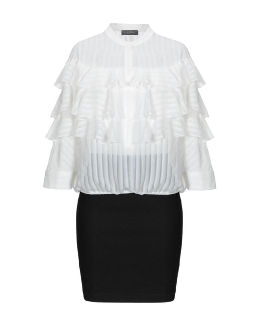Soallure White Mini Dress Polyester