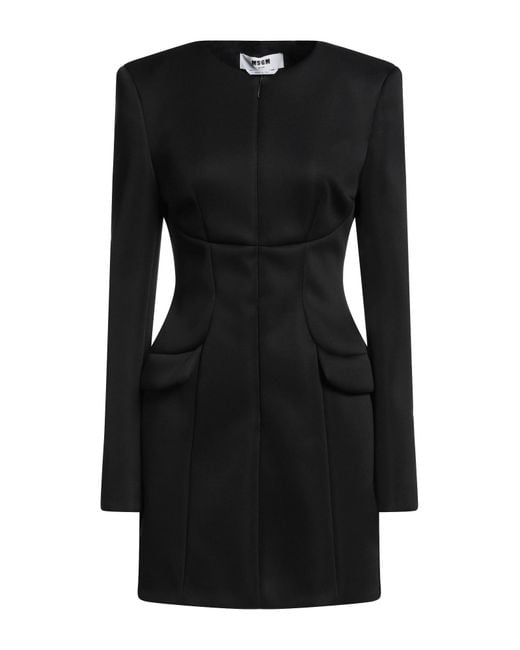 MSGM Women's Black Mini Dress Polyester, Polyurethane MSGM Women's Black Mini Dress Polyester, Polyurethane