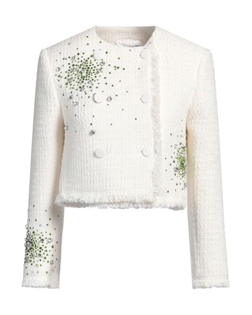 DES_PHEMMES White Jacket Cotton, Recycled Cotton, Polyester