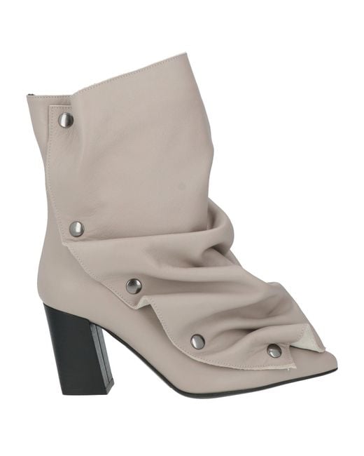 Marc Ellis Gray Light Ankle Boots Leather