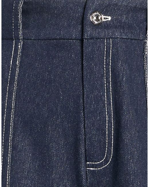 Max Mara Blue Pants Cotton, Polyester, Elastane