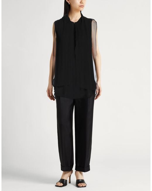 Max Mara Black Top Silk