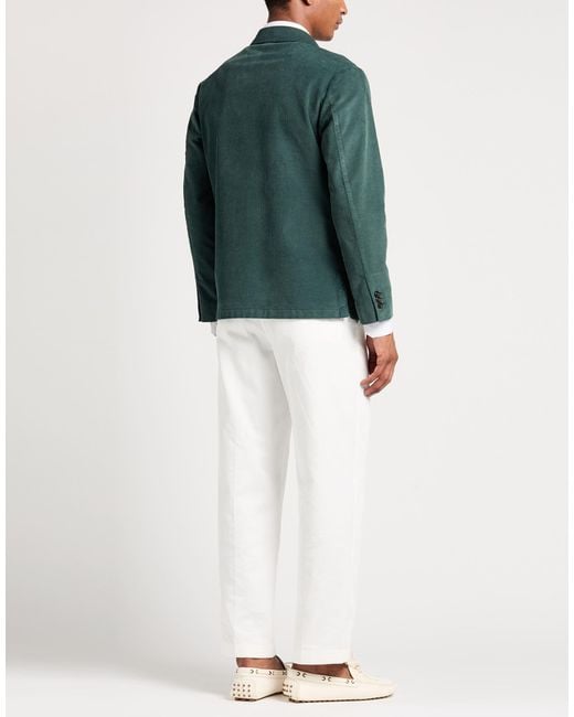 Boglioli Green Blazer Cotton, Modal, Elastane for men