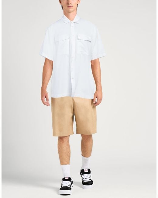 Liu Jo White Shirt Lyocell, Linen, Cotton for men