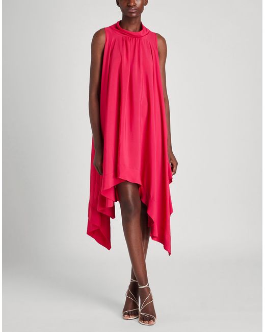 Semicouture Red Midi Dress