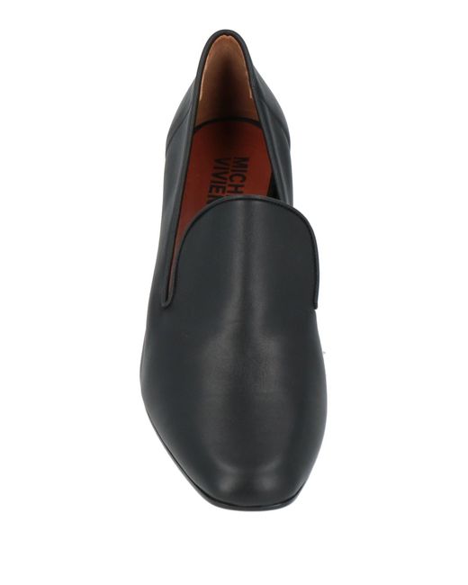 Michel Vivien Black Loafers Calfskin