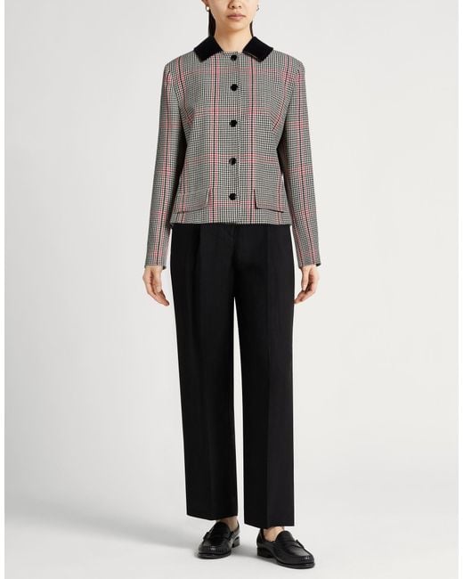 Akris Gray Punto Jacket Virgin Wool, Cotton