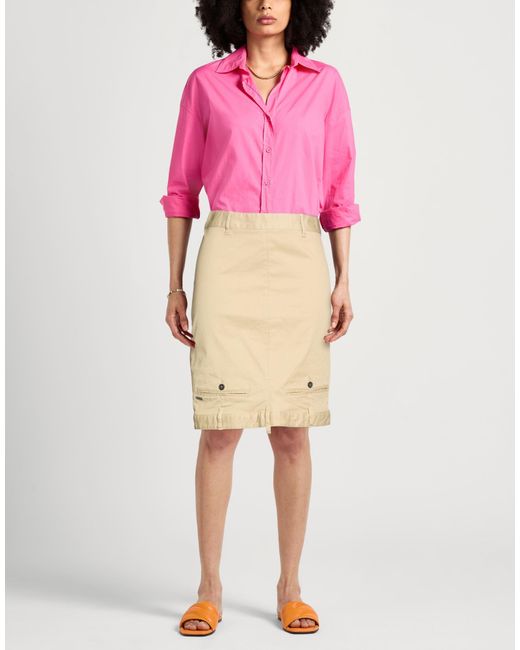 DSquared² Natural Sand Mini Skirt Cotton, Elastane