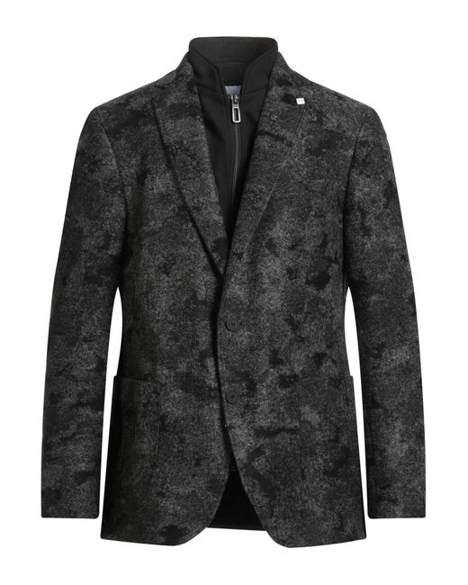 DIGEL Black Blazer Polyacrylic, Virgin Wool, Polyester, Viscose, Elastane for men