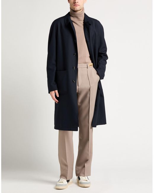 Lardini Blue Midnight Overcoat & Trench Coat Polyester, Wool for men