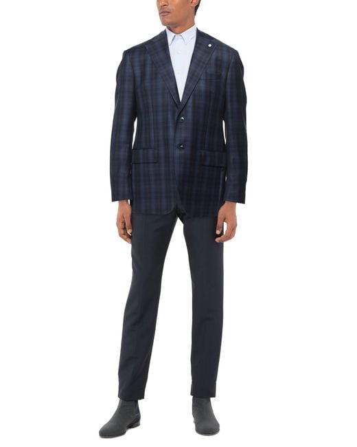 Luigi Bianchi Blue Blazer Wool for men