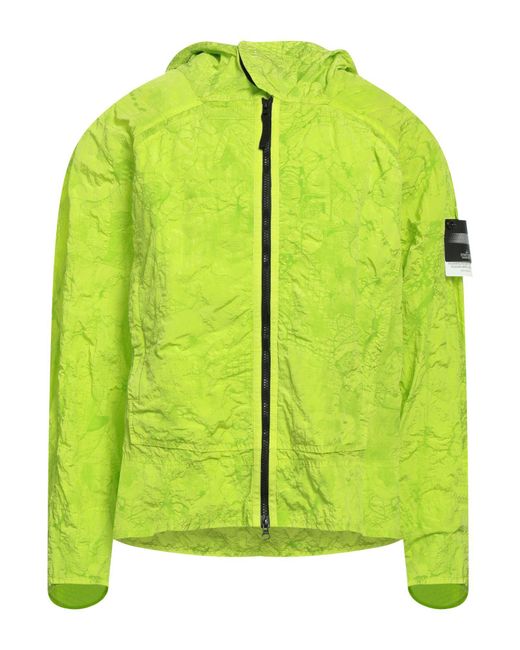 Stone Island Green Lime Jacket Econyl for men