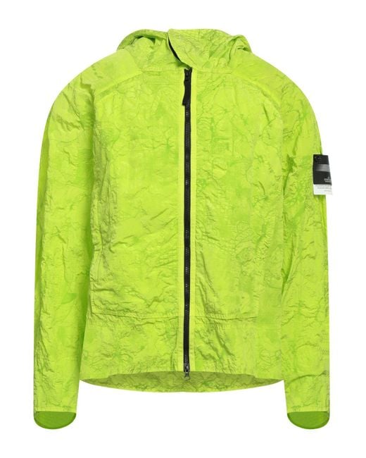 Stone Island Green Lime Jacket Econyl for men