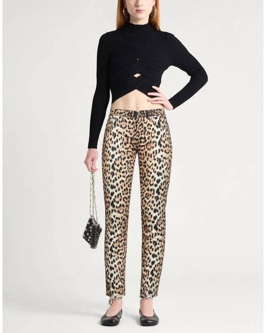 Roberto Cavalli Brown Pants Cotton, Elastane