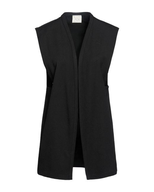 Alysi Black Crème Cardigan Virgin Wool