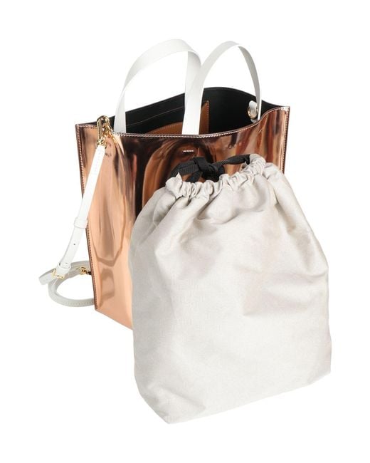 Marni Brown Handbag Polyurethane, Polyester