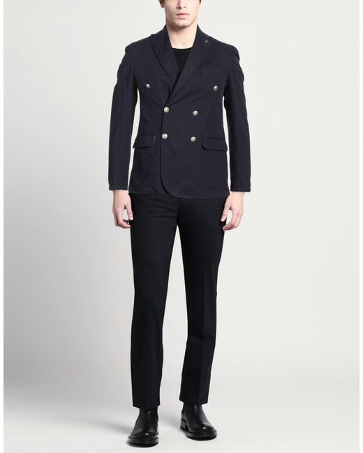 Bob Blue Midnight Blazer Linen, Cotton, Elastane for men