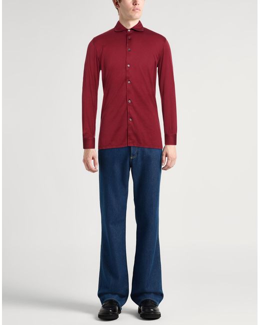 Camisa Fedeli de hombre de color Red