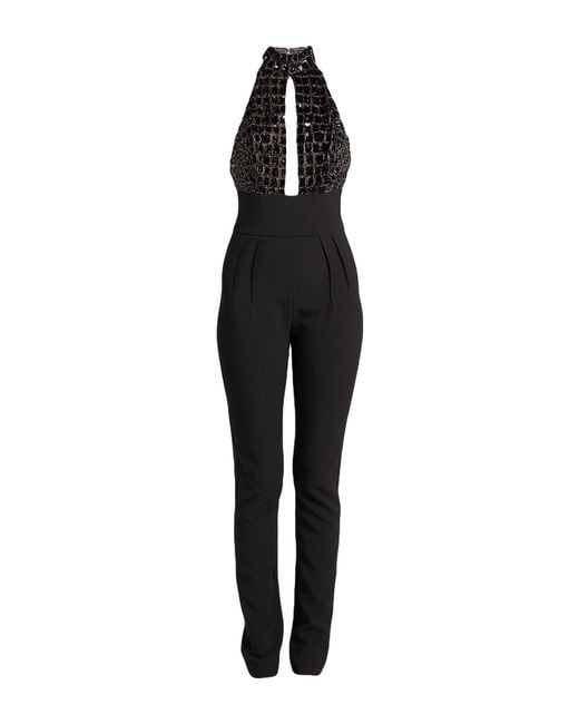 Elisabetta Franchi Black Jumpsuit Polyamide, Pvc