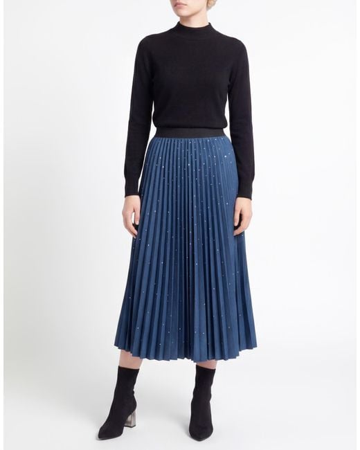 Maje Blue Midi Skirt
