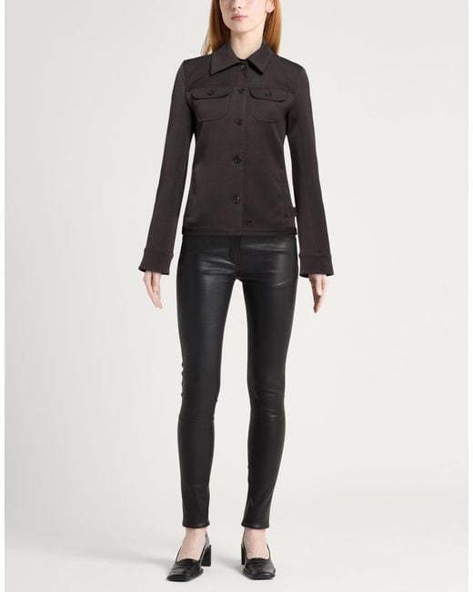Courreges Black Dark Jacket Polyester, Acetate