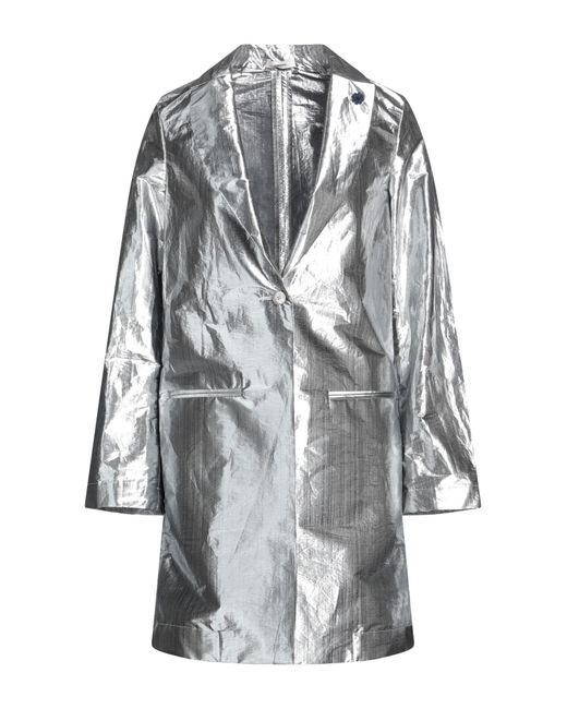 Lardini Gray Overcoat & Trench Coat