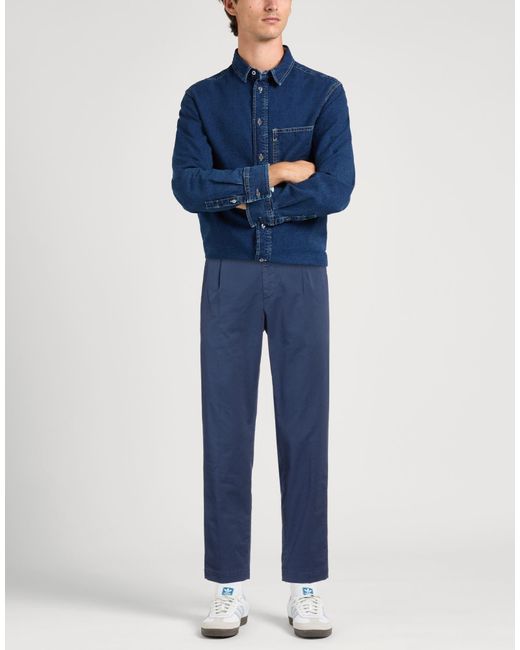 Barena Blue Pants Cotton, Elastane for men