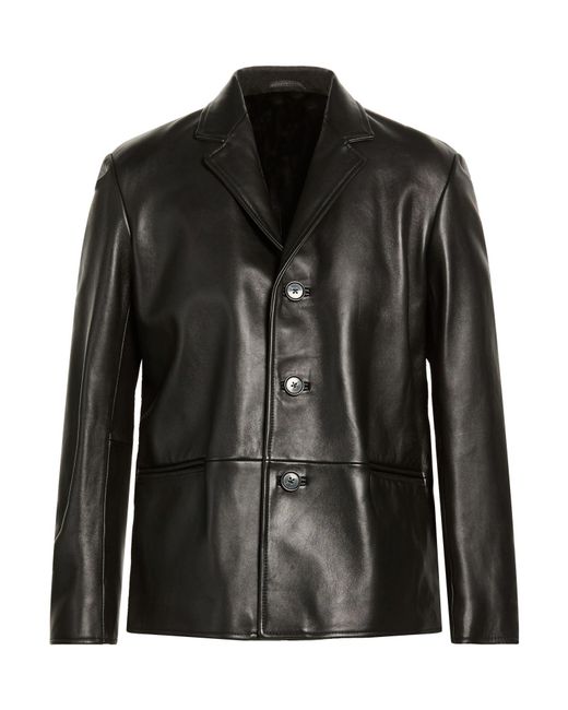 sunflower Black Blazer Lambskin for men