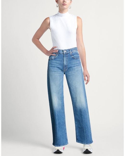Mother Blue Jeans Cotton, Elastane