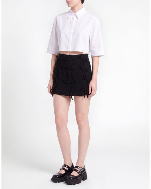 MSGM Black Mini Skirt Polyester