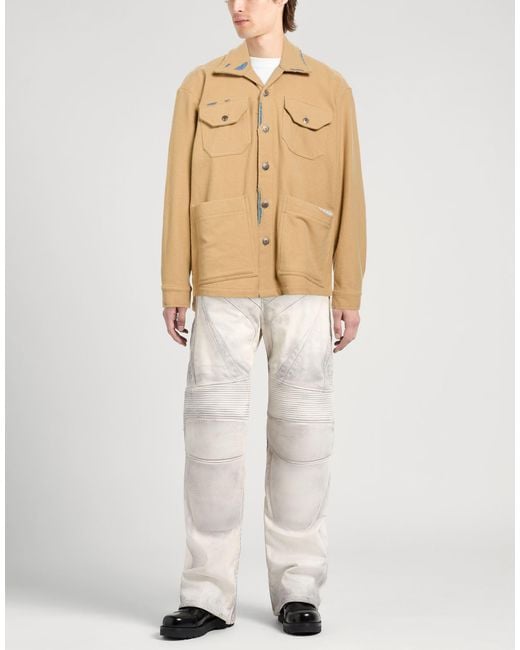 Greg Lauren Natural Jacket Lambswool, Cotton for men