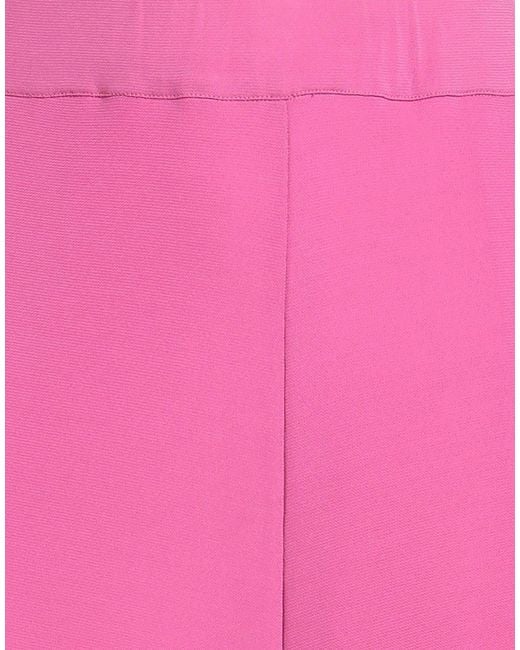Fedeli Pink Fuchsia Pants Viscose, Elastane
