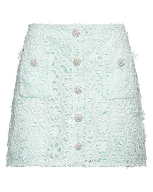 Self-Portrait Green Mini Skirt